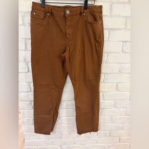 Kut from the Kloth Katy Ankle Straight Leg Pants in Rust
(B1)